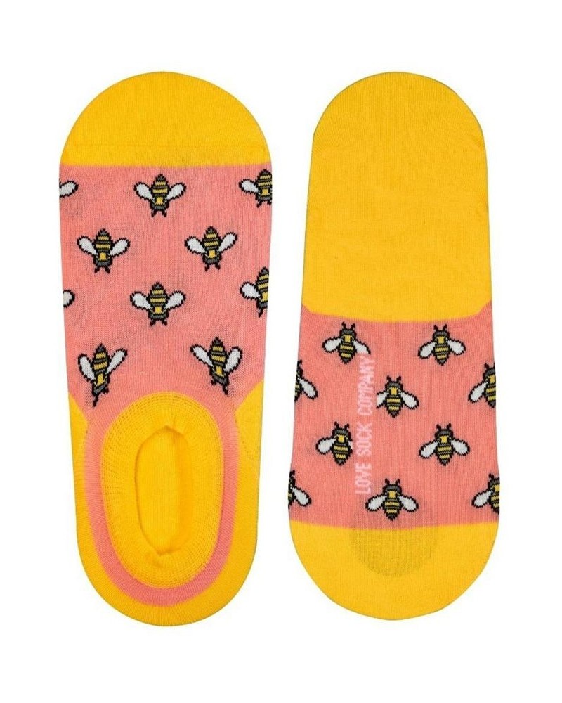 Men's Bee Novelty No-Show Socks Pink $10.78 Socks