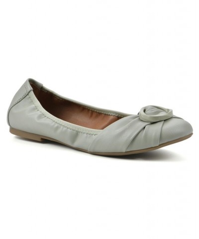 Women's Santi Ballet Flats Green $25.37 Shoes