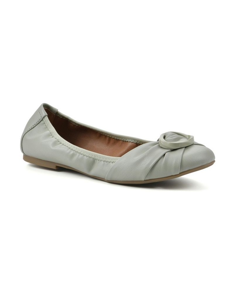 Women's Santi Ballet Flats Green $25.37 Shoes