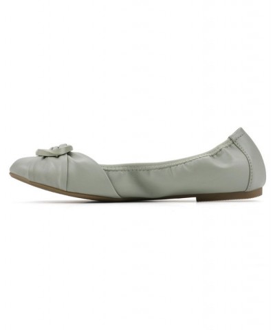 Women's Santi Ballet Flats Green $25.37 Shoes