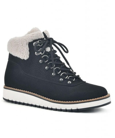 Women's Cozy Faux Shearling Booties Gray $19.17 Shoes