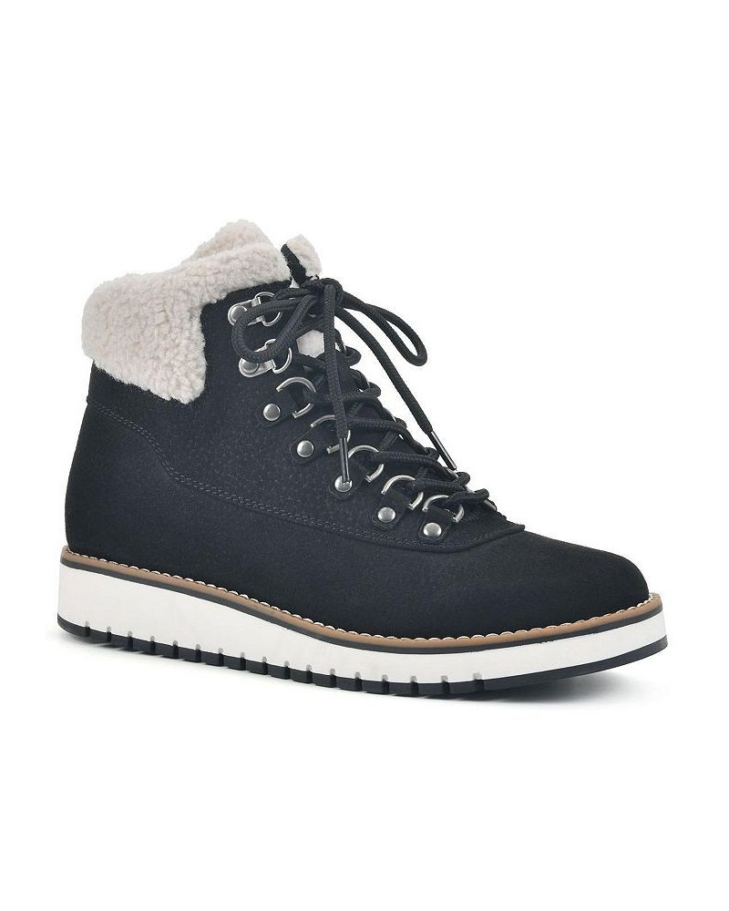 Women's Cozy Faux Shearling Booties Gray $19.17 Shoes