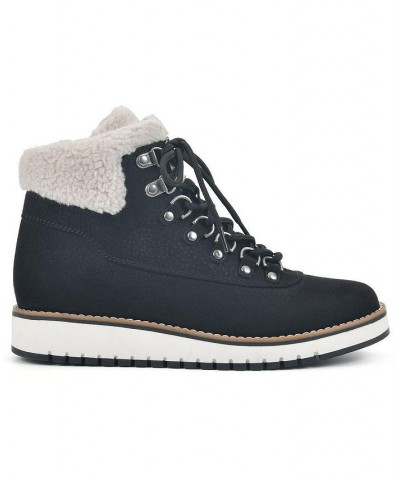 Women's Cozy Faux Shearling Booties Gray $19.17 Shoes