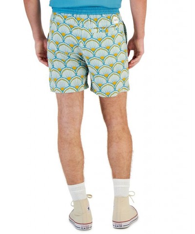 Men's Carraway Elastic Drawstring Printed 4 1/2" Shorts Blue $36.40 Shorts