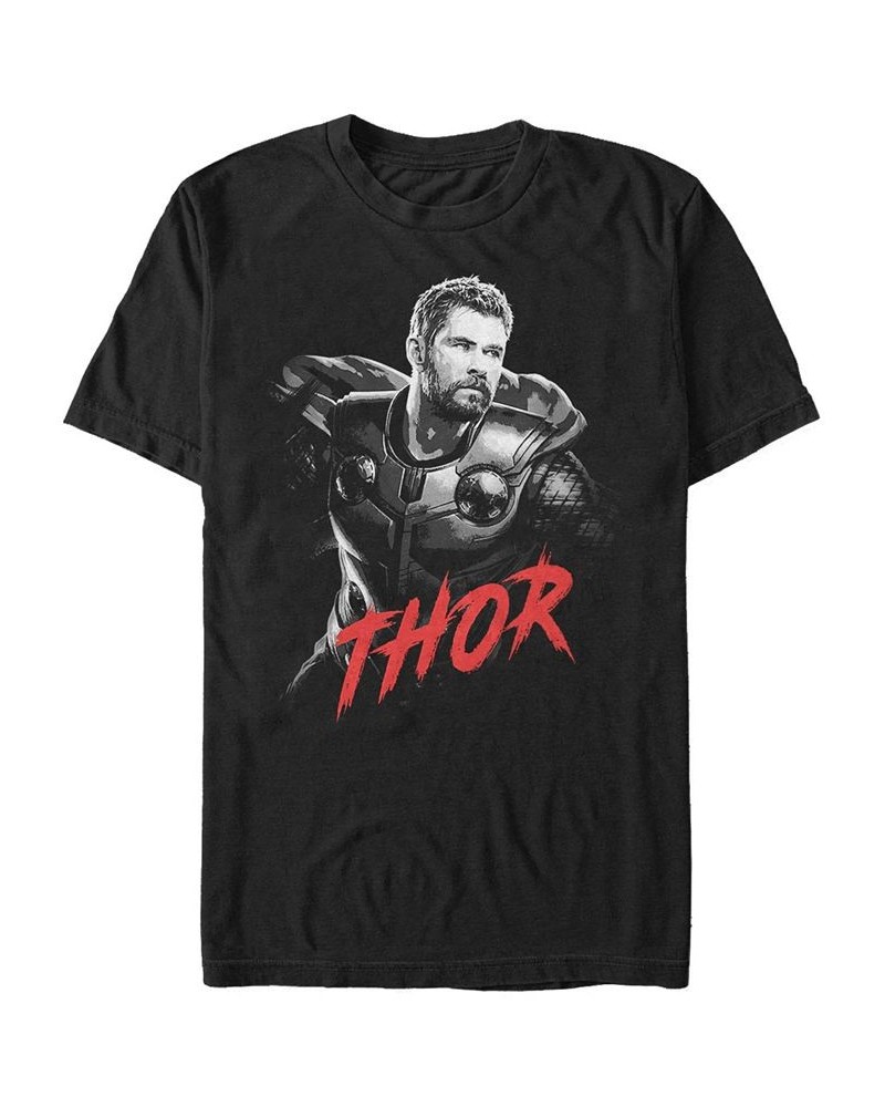 Marvel Men's Avengers Infinity War Dark Painted Thor Short Sleeve T-Shirt Black $20.99 T-Shirts