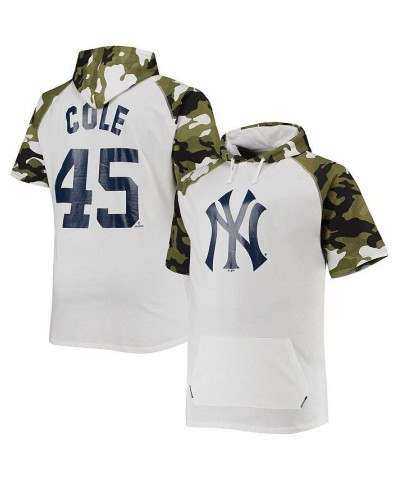 Men's Gerrit Cole White, Camo New York Yankees Big and Tall Raglan Hoodie T-shirt $15.04 T-Shirts