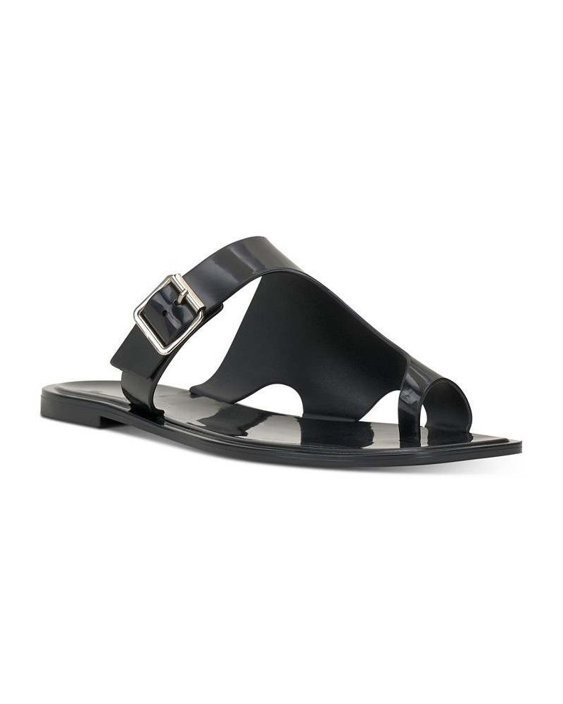 Jicarlie Slip-On Slide Jelly Sandals Black $35.88 Shoes