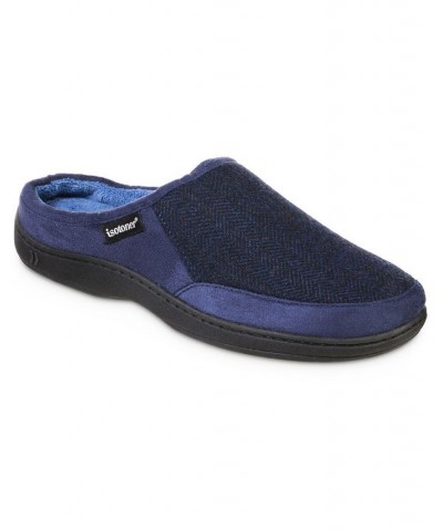 Men's Herringbone Logan Hoodback Slipper Blue $13.52 Shoes