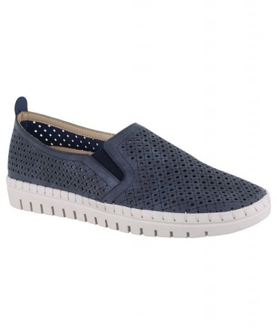 Women's Fresh Slip On Sneakers Navy $33.15 Shoes