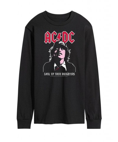 Men's ACDC Lock Up Long Sleeve T-shirt Black $18.06 T-Shirts