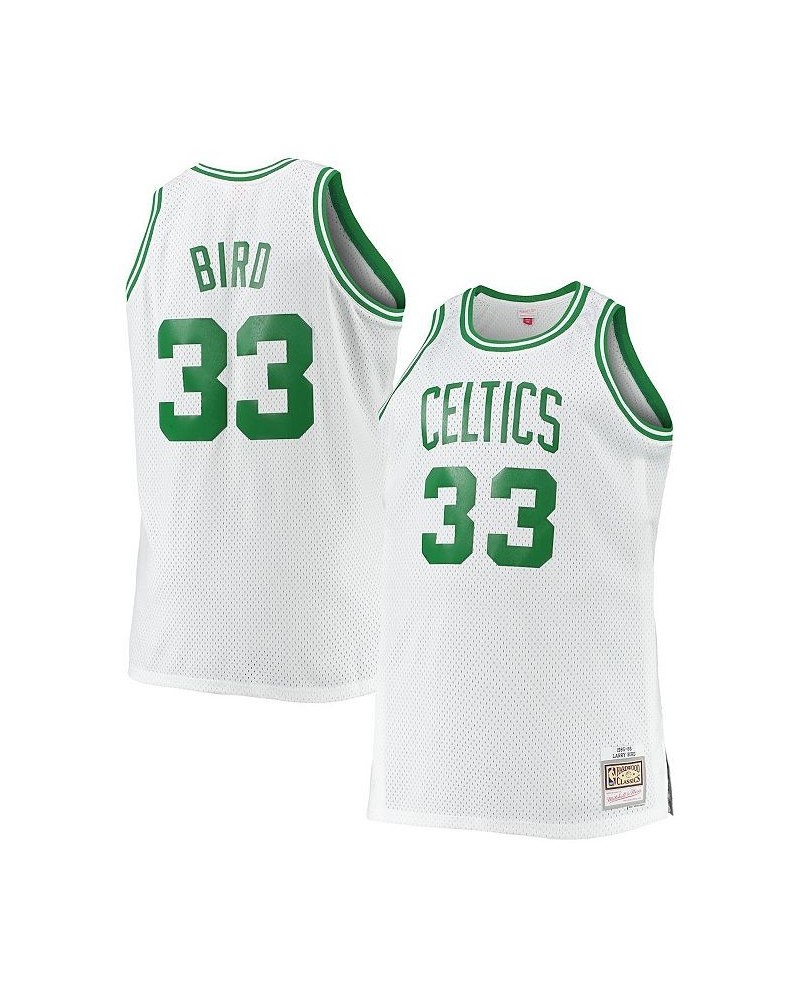 Men's Larry Bird White Boston Celtics Big and Tall 1985-86 Hardwood Classics Swingman Jersey $48.00 Jersey