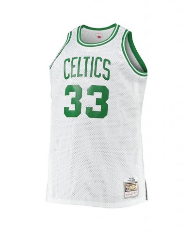 Men's Larry Bird White Boston Celtics Big and Tall 1985-86 Hardwood Classics Swingman Jersey $48.00 Jersey