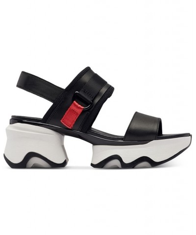 Kinetic Impact Slip-On Slingback Wedge Sandals Black $52.70 Shoes