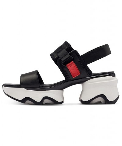 Kinetic Impact Slip-On Slingback Wedge Sandals Black $52.70 Shoes