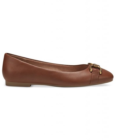 Brookee Memory Foam Ballet Flats Brown $42.79 Shoes