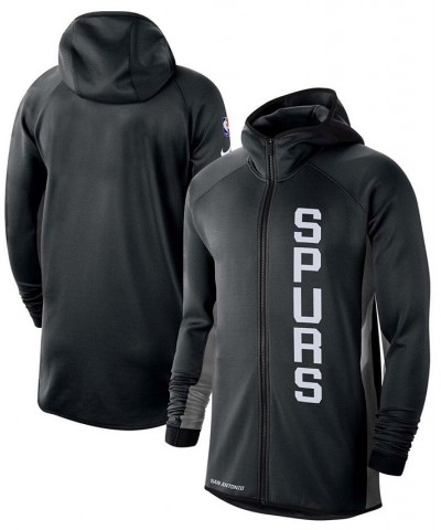 Men's Black, Charcoal San Antonio Spurs 2019-20 Earned Edition Showtime Full-Zip Performance Hoodie $66.30 Sweatshirt