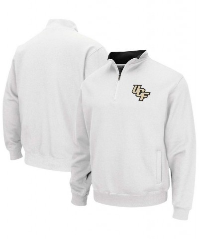 Men's White UCF Knights Tortugas Logo Quarter-Zip Pullover Jacket $35.99 Jackets