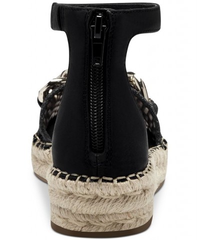 Women's Kipria Chain Espadrille Flats Black $40.28 Shoes