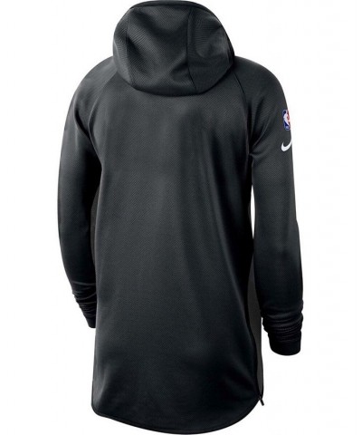 Men's Black, Charcoal San Antonio Spurs 2019-20 Earned Edition Showtime Full-Zip Performance Hoodie $66.30 Sweatshirt