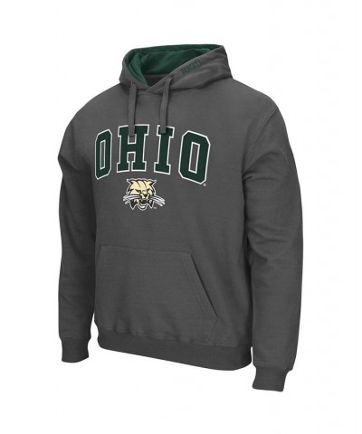 Men's Charcoal Ohio Bobcats Arch and Logo Pullover Hoodie $21.50 Sweatshirt