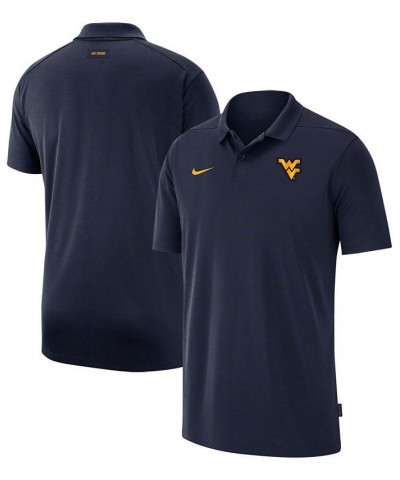 Men's Navy West Virginia Mountaineers 2021 Early Season Victory Coaches Performance Polo $24.94 Polo Shirts