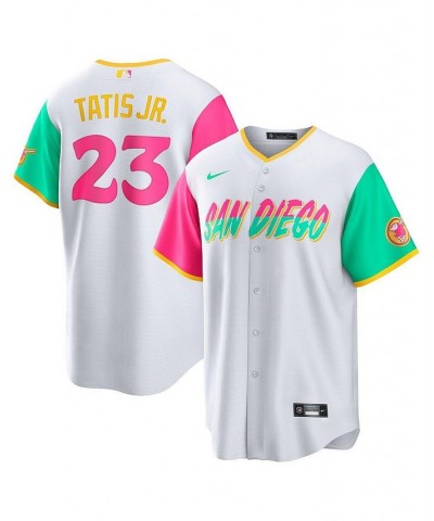 Men's Fernando Tatis Jr. White San Diego Padres 2022 City Connect Replica Player Jersey $76.76 Jersey