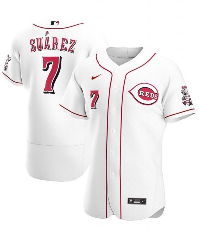 Men's Eugenio Suarez White Cincinnati Reds Home Authentic Player Jersey $105.60 Jersey