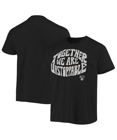 Men's Black Brooklyn Nets Positive Message Enzyme Washed T-shirt $23.21 T-Shirts