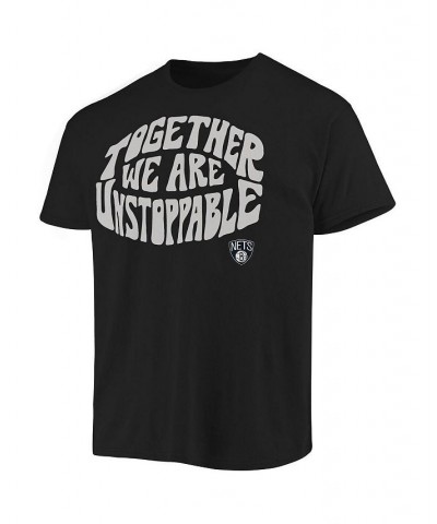 Men's Black Brooklyn Nets Positive Message Enzyme Washed T-shirt $23.21 T-Shirts