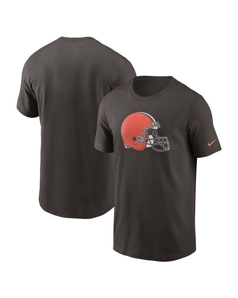 Men's Brown Cleveland Browns Primary Logo T-shirt $24.29 T-Shirts