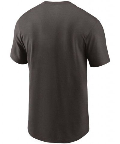 Men's Brown Cleveland Browns Primary Logo T-shirt $24.29 T-Shirts