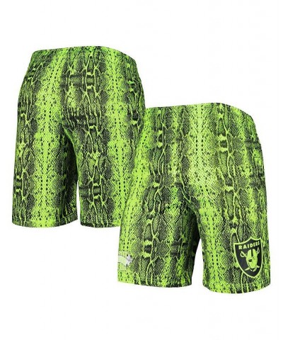 Men's Neon Green Las Vegas Raiders Summer Pop Shorts $26.66 Shorts