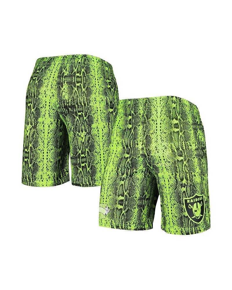 Men's Neon Green Las Vegas Raiders Summer Pop Shorts $26.66 Shorts