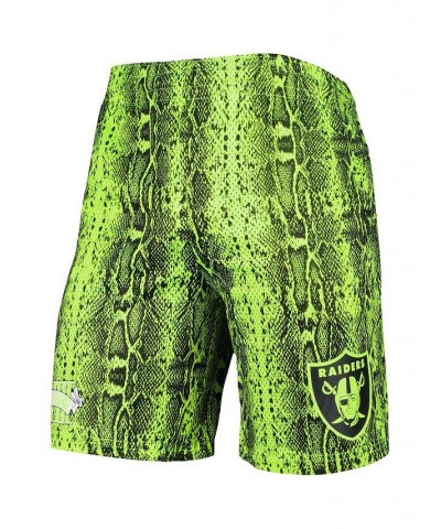 Men's Neon Green Las Vegas Raiders Summer Pop Shorts $26.66 Shorts