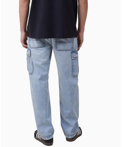 Men's Baggy Straight Jeans Blue $30.10 Jeans