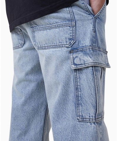 Men's Baggy Straight Jeans Blue $30.10 Jeans