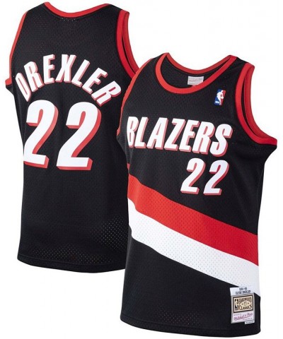 Men's Clyde Drexler Black Portland Trail Blazers 1991-92 Hardwood Classics Swingman Jersey $59.45 Jersey