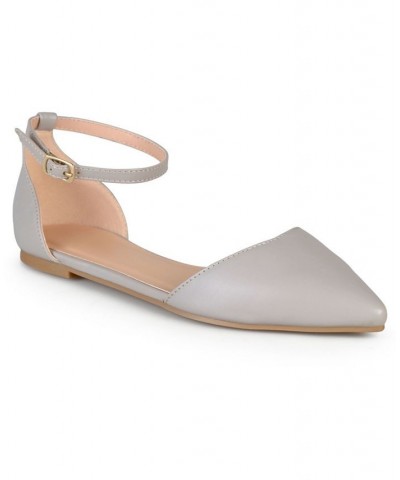 Women's Reba Flats Gray $33.60 Shoes