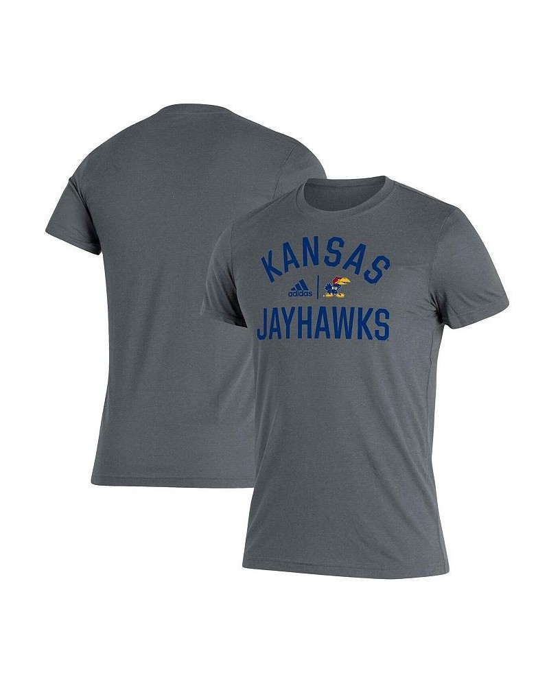 Men's Heathered Gray Kansas Jayhawks Sideline Locker Heritage T-shirt $14.70 T-Shirts