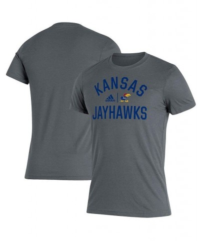 Men's Heathered Gray Kansas Jayhawks Sideline Locker Heritage T-shirt $14.70 T-Shirts