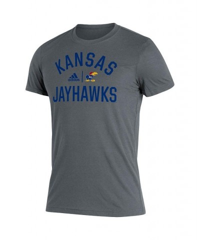 Men's Heathered Gray Kansas Jayhawks Sideline Locker Heritage T-shirt $14.70 T-Shirts