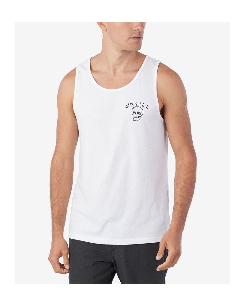 Men's Beach Fossil Graphic Tank Top White $16.80 T-Shirts