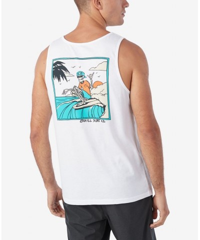 Men's Beach Fossil Graphic Tank Top White $16.80 T-Shirts