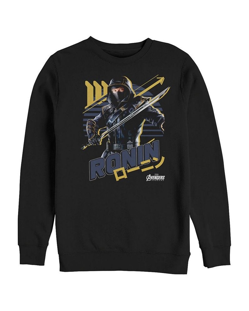 Marvel Men's Avengers Endgame Ronin Striped Sunset, Crewneck Fleece Black $31.34 Sweatshirt