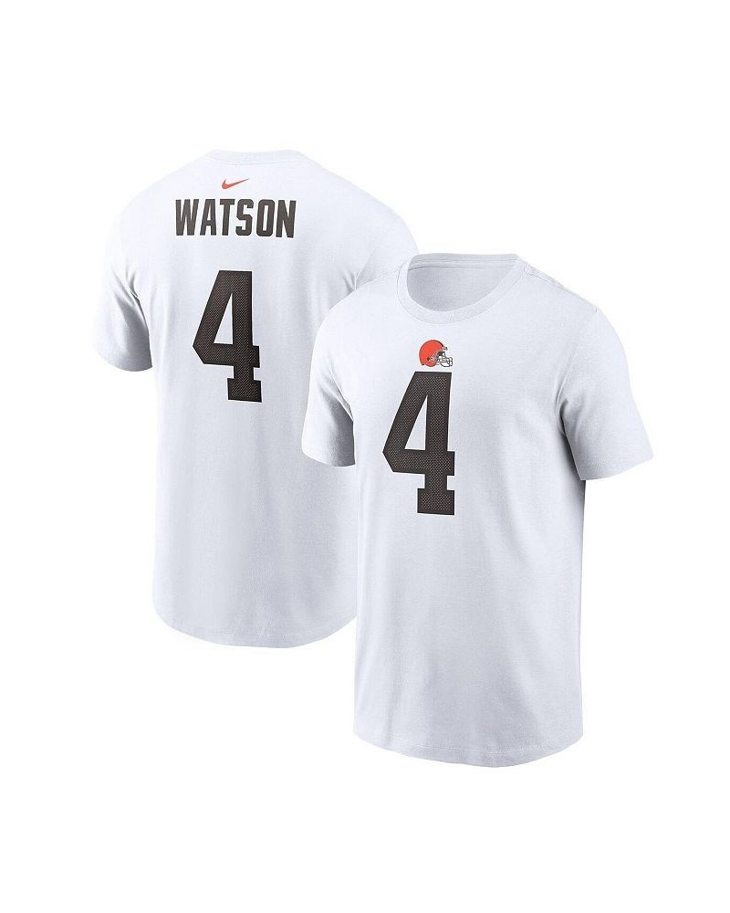 Men's Deshaun Watson White Cleveland Browns Player Name & Number T-shirt $28.49 T-Shirts