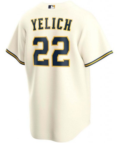 Men's Christian Yelich Cream Milwaukee Brewers Alternate Replica Player Jersey $82.56 Jersey