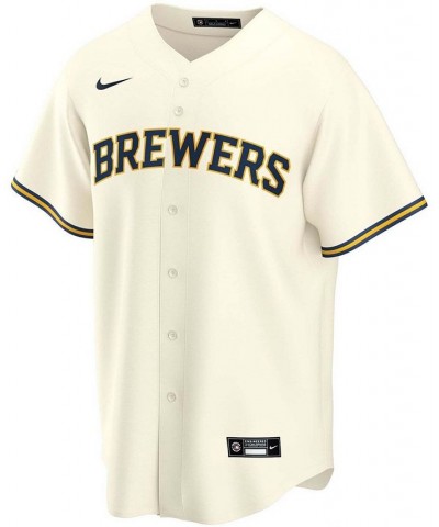 Men's Christian Yelich Cream Milwaukee Brewers Alternate Replica Player Jersey $82.56 Jersey