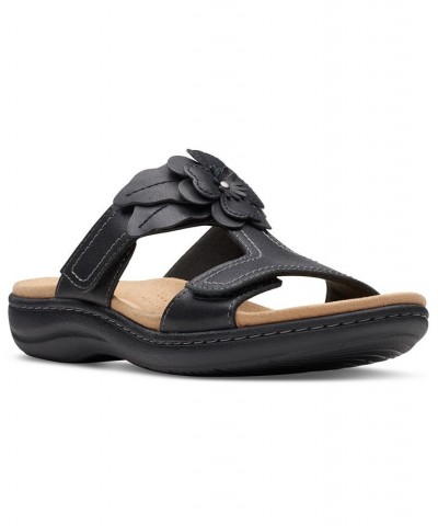 Women's Laurieann Madi Flower-Trimmed Sandals Black $39.52 Shoes