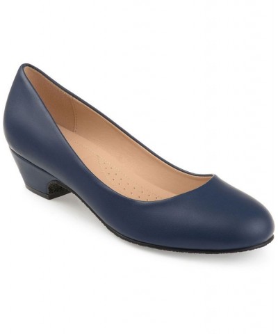 Women's Comfort Saar Low Heels Navy $35.20 Shoes