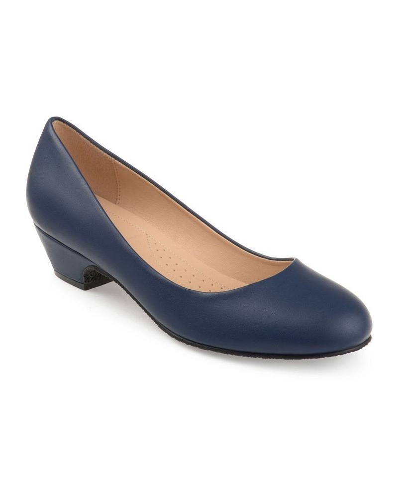 Women's Comfort Saar Low Heels Navy $35.20 Shoes